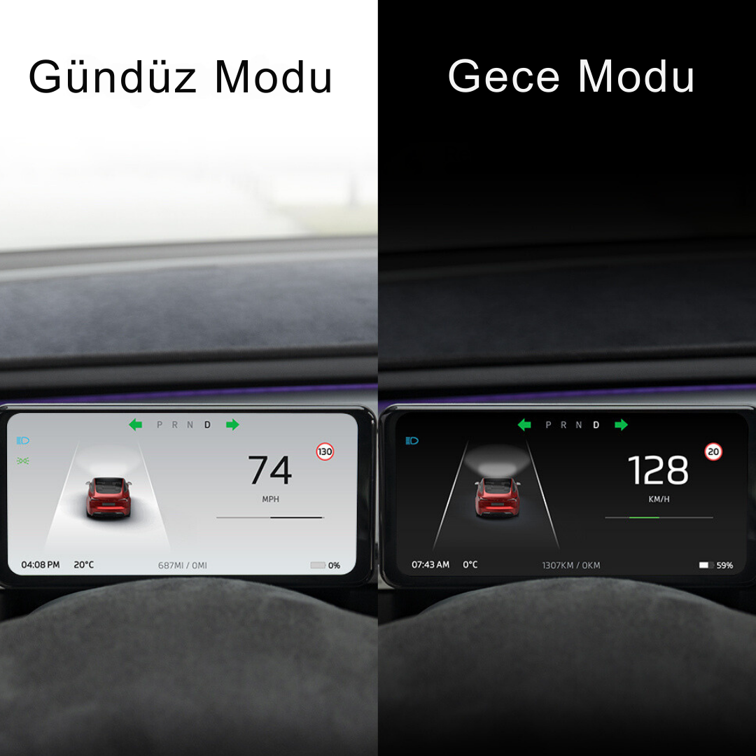 Tesla Model Y / Model  F63 Yüksek Performans 6.25 İnç HD CarPlay Android Destekli Orta Konsol Kontrol Ekranı