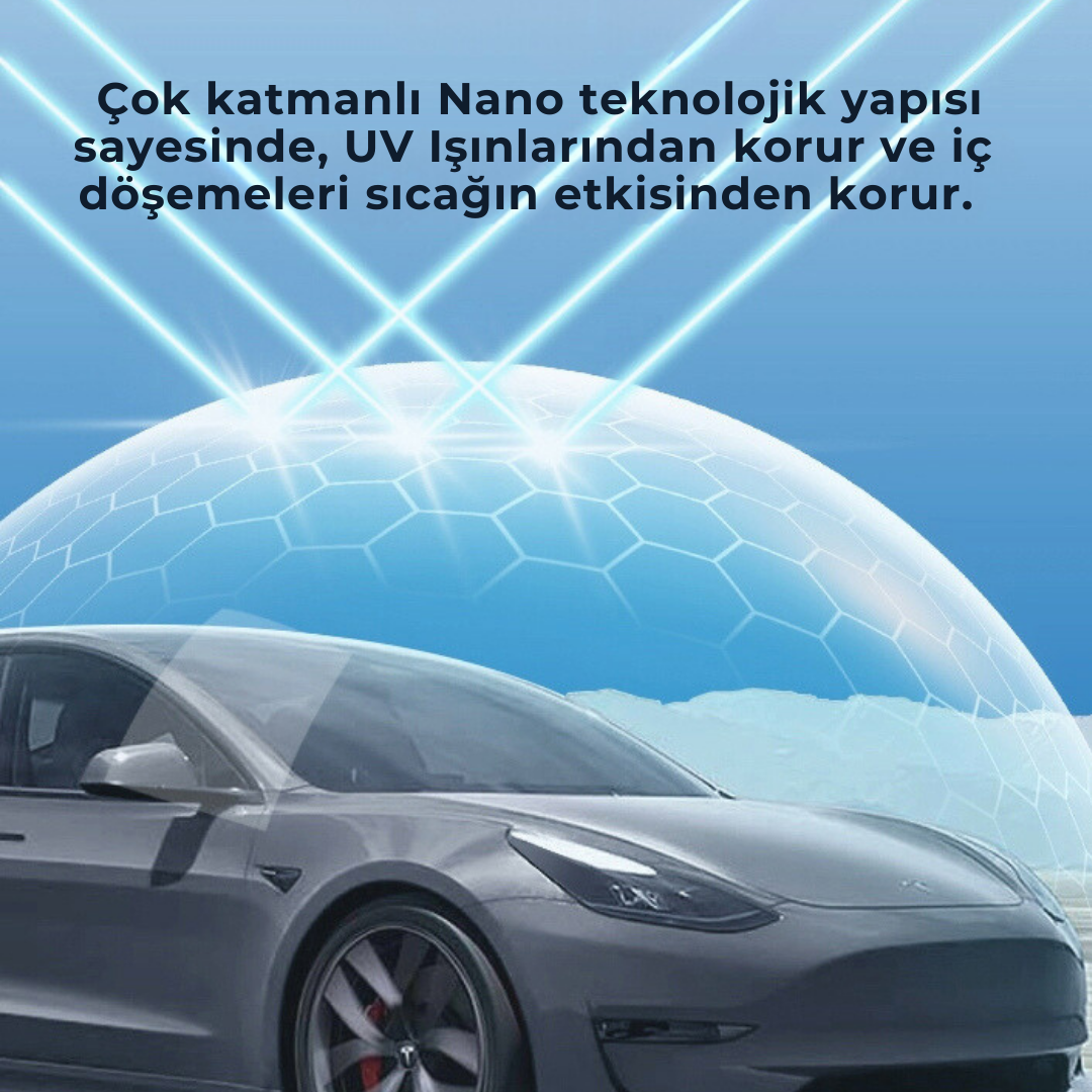 Tesla Model Y Tavan Cam Perdesi Seti Silver Modeli , Siyah ve Gri Renk Seçeneği İle